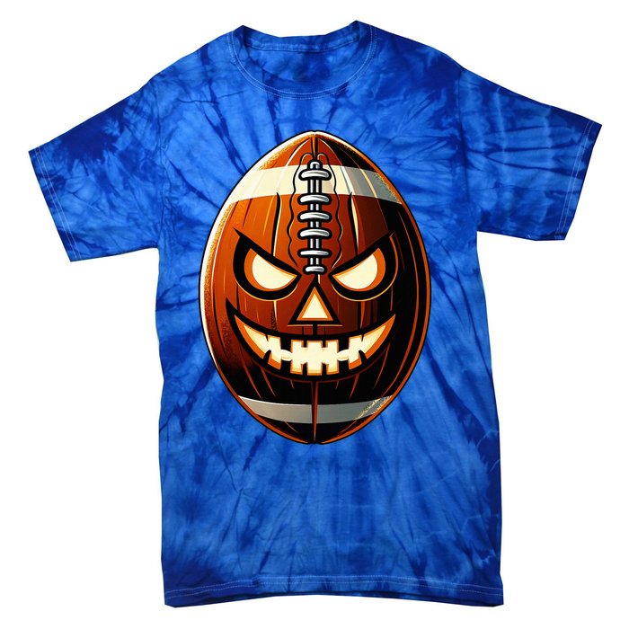 Halloween Jack O Lantern Football Player Coach Pitcher Tie-Dye T-Shirt