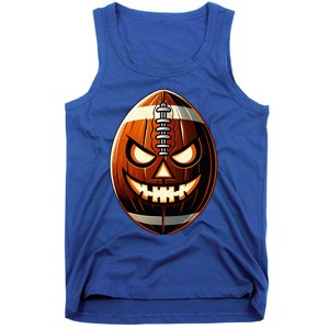 Halloween Jack O Lantern Football Player Coach Pitcher Tank Top