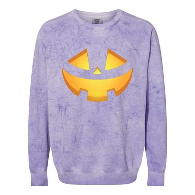 Halloween Jack O Lantern Jackolantern Pumpkin Face Costume Colorblast Crewneck Sweatshirt