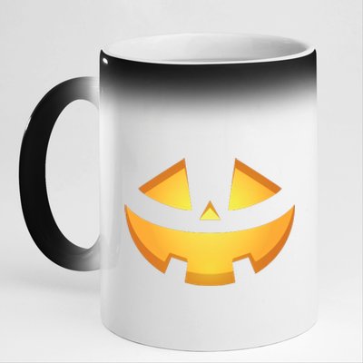 Halloween Jack O Lantern Jackolantern Pumpkin Face Costume 11oz Black Color Changing Mug