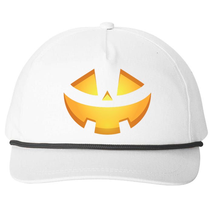 Halloween Jack O Lantern Jackolantern Pumpkin Face Costume Snapback Five-Panel Rope Hat