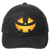 Halloween Jack O Lantern Jackolantern Pumpkin Face Costume 7-Panel Snapback Hat