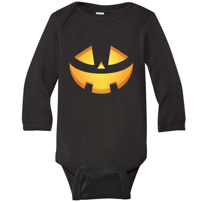 Halloween Jack O Lantern Jackolantern Pumpkin Face Costume Baby Long Sleeve Bodysuit