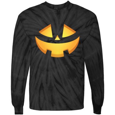 Halloween Jack O Lantern Jackolantern Pumpkin Face Costume Tie-Dye Long Sleeve Shirt