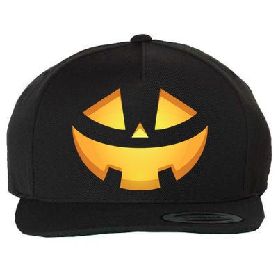 Halloween Jack O Lantern Jackolantern Pumpkin Face Costume Wool Snapback Cap