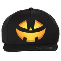 Halloween Jack O Lantern Jackolantern Pumpkin Face Costume Wool Snapback Cap