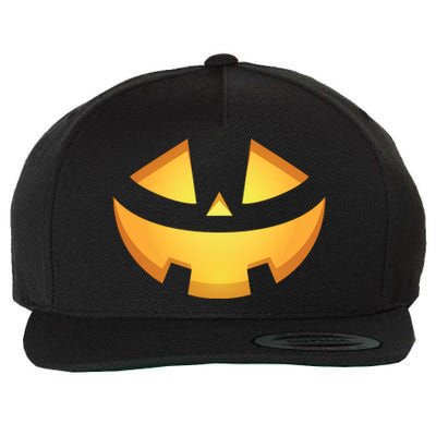 Halloween Jack O Lantern Jackolantern Pumpkin Face Costume Wool Snapback Cap