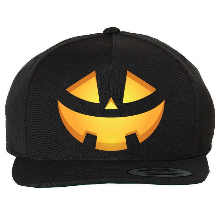 Halloween Jack O Lantern Jackolantern Pumpkin Face Costume Wool Snapback Cap