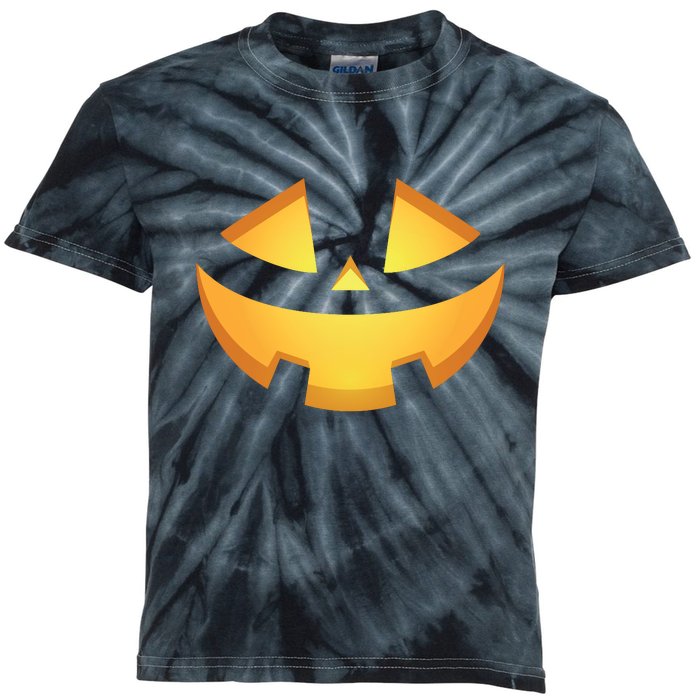 Halloween Jack O Lantern Jackolantern Pumpkin Face Costume Kids Tie-Dye T-Shirt