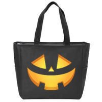 Halloween Jack O Lantern Jackolantern Pumpkin Face Costume Zip Tote Bag