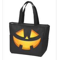 Halloween Jack O Lantern Jackolantern Pumpkin Face Costume Zip Tote Bag