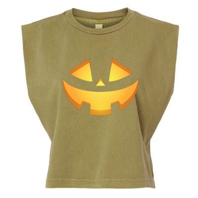 Halloween Jack O Lantern Jackolantern Pumpkin Face Costume Garment-Dyed Women's Muscle Tee