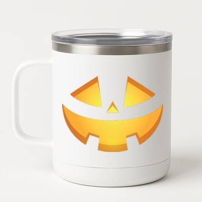 Halloween Jack O Lantern Jackolantern Pumpkin Face Costume 12 oz Stainless Steel Tumbler Cup