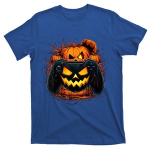 Halloween Jack O Lantern Pumpkin Face Gamer Gaming T-Shirt