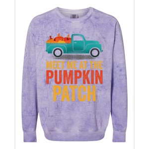 Halloween Jack O Lantern Meet Me At The Pumpkin Patch Cute Gift Colorblast Crewneck Sweatshirt