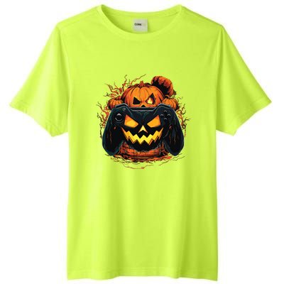 Halloween Jack O Lantern Pumpkin Face Gamer Gaming Tall Fusion ChromaSoft Performance T-Shirt