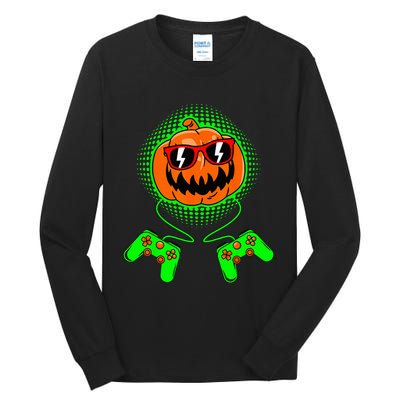 Halloween Jack O Lantern Gamer Tall Long Sleeve T-Shirt