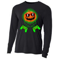 Halloween Jack O Lantern Gamer Cooling Performance Long Sleeve Crew