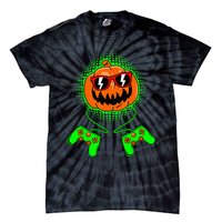 Halloween Jack O Lantern Gamer Tie-Dye T-Shirt