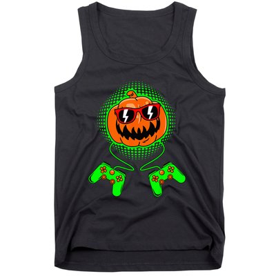 Halloween Jack O Lantern Gamer Tank Top