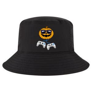 Halloween Jack O Lantern Pixelated Gaming Gamer Cool Comfort Performance Bucket Hat