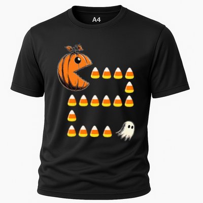 Halloween Jack O Lantern Pumpkin Eating Candy Corn Performance Shirt