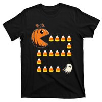 Halloween Jack O Lantern Pumpkin Eating Candy Corn T-Shirt