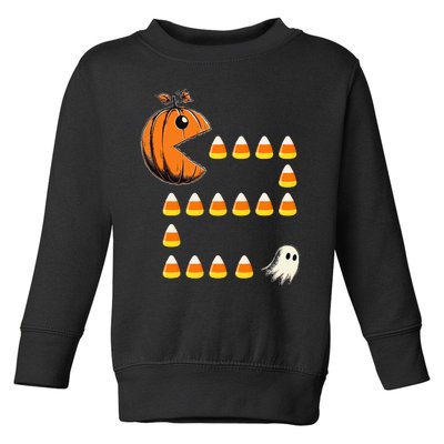 Halloween Jack O Lantern Pumpkin Eating Candy Corn Toddler Sweatshirt