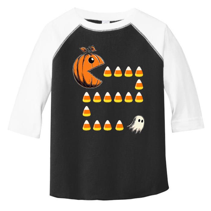 Halloween Jack O Lantern Pumpkin Eating Candy Corn Toddler Fine Jersey T-Shirt