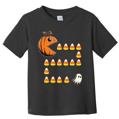 Halloween Jack O Lantern Pumpkin Eating Candy Corn Toddler T-Shirt