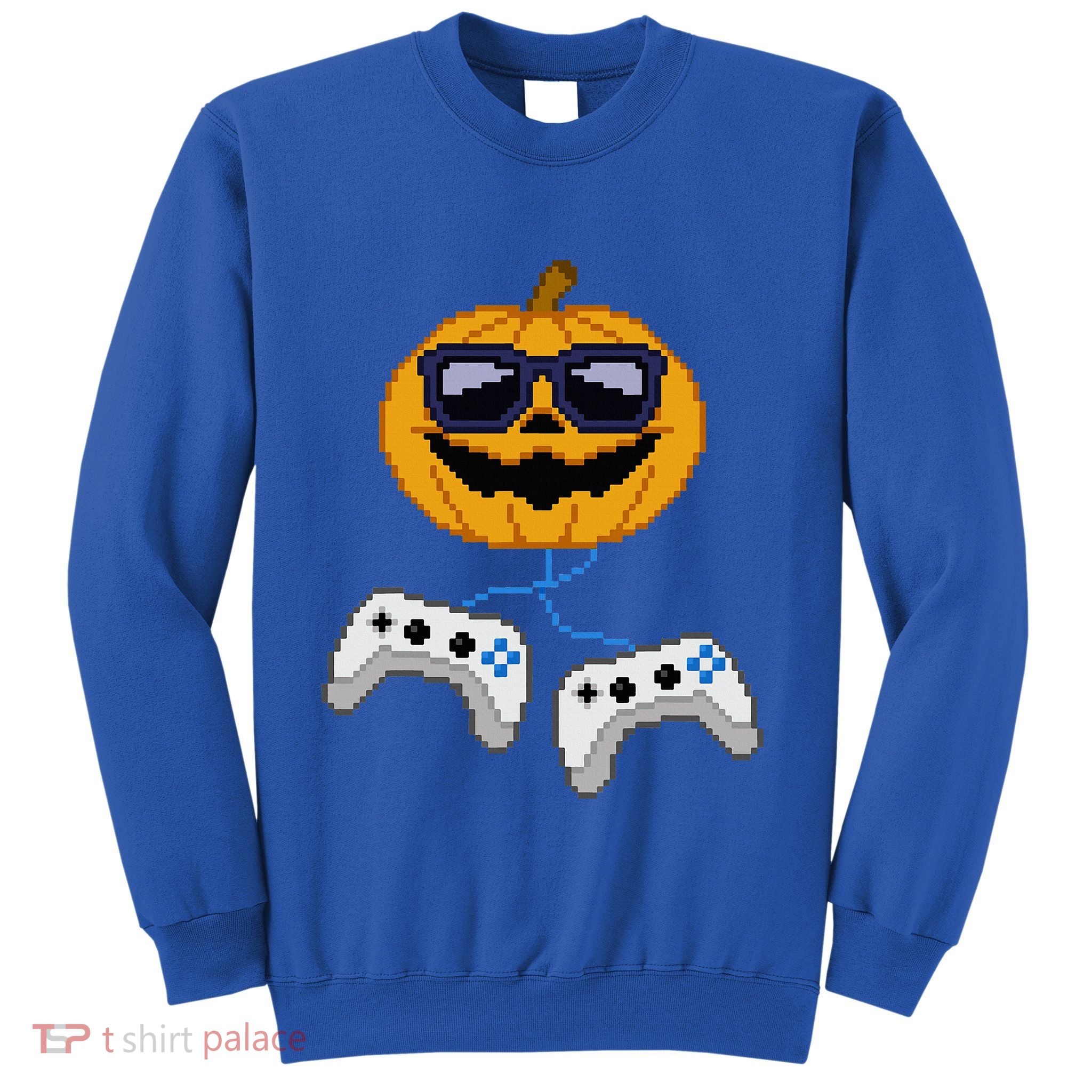 Halloween Jack O Lantern Pixelated Gaming Gamer Sweatshirt