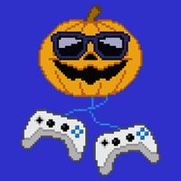 Halloween Jack O Lantern Pixelated Gaming Gamer Womens T-Shirt