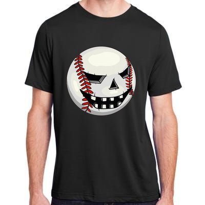 Halloween Jack O Lantern Baseball Player Coach Pitcher Adult ChromaSoft Performance T-Shirt