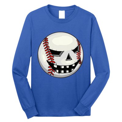 Halloween Jack O Lantern Baseball Player Coach Pitcher Long Sleeve Shirt