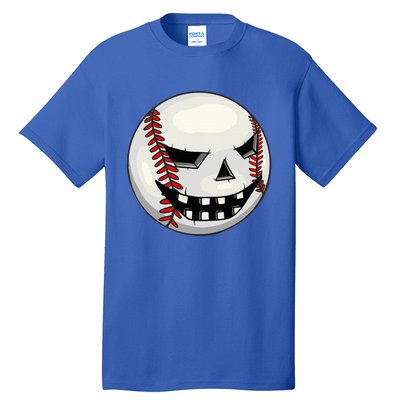 Halloween Jack O Lantern Baseball Player Coach Pitcher Tall T-Shirt