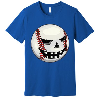 Halloween Jack O Lantern Baseball Player Coach Pitcher Premium T-Shirt