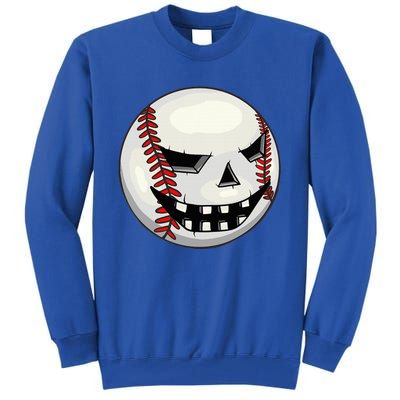 Halloween Jack O Lantern Baseball Player Coach Pitcher Tall Sweatshirt