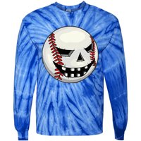 Halloween Jack O Lantern Baseball Player Coach Pitcher Tie-Dye Long Sleeve Shirt