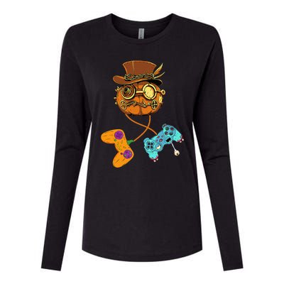 Halloween Jack O Lantern Gamer Funny Pumpkin Womens Cotton Relaxed Long Sleeve T-Shirt