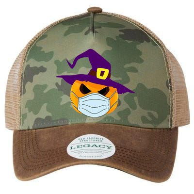 Halloween Jack O Lantern Masked Up Legacy Tie Dye Trucker Hat
