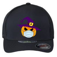 Halloween Jack O Lantern Masked Up Flexfit Unipanel Trucker Cap