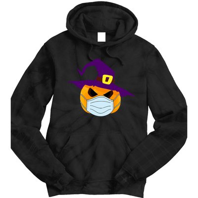 Halloween Jack O Lantern Masked Up Tie Dye Hoodie
