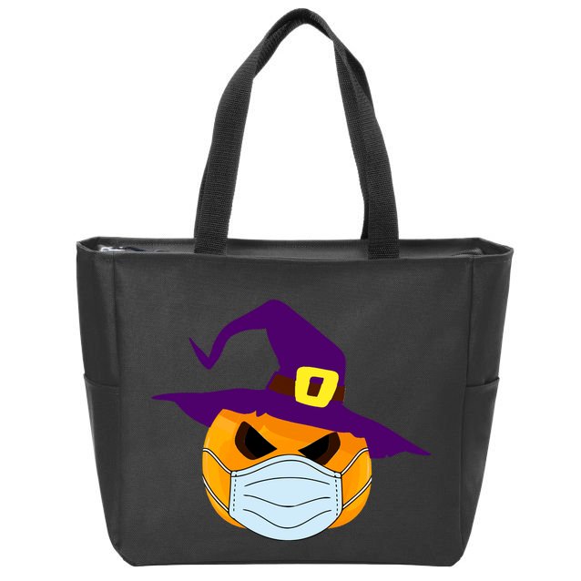 Halloween Jack O Lantern Masked Up Zip Tote Bag
