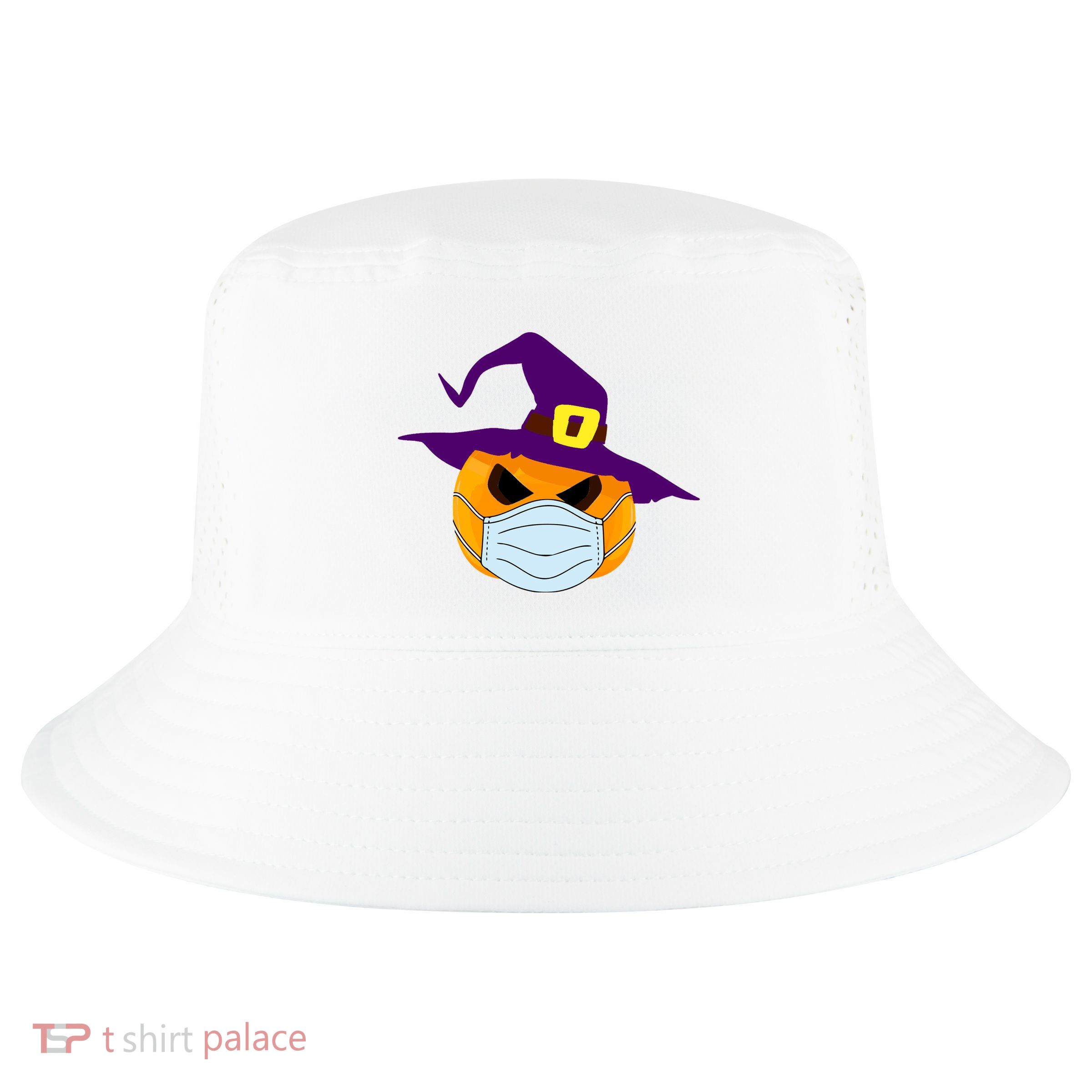 Halloween Jack O Lantern Masked Up Cool Comfort Performance Bucket Hat