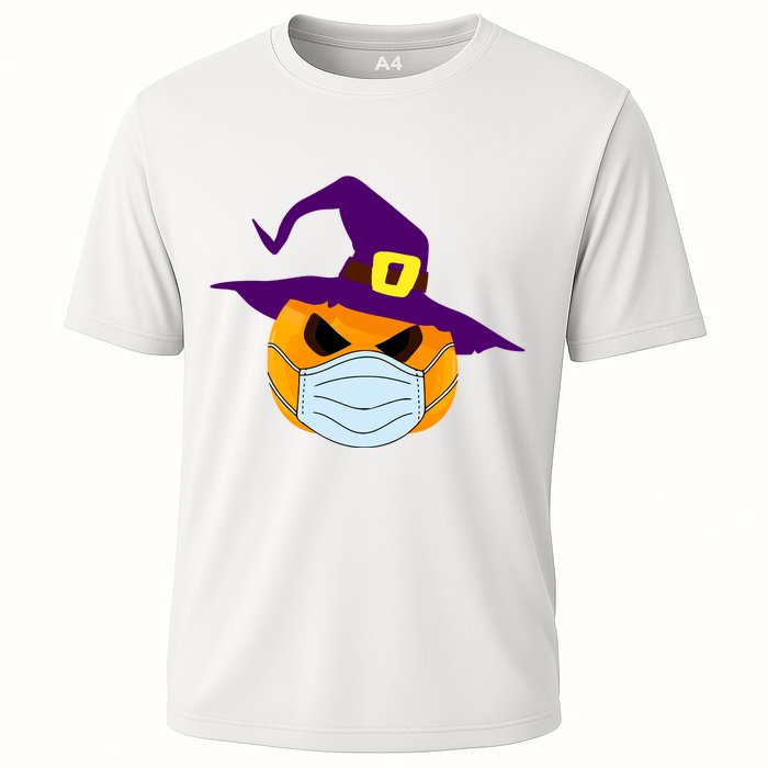 Halloween Jack O Lantern Masked Up Cooling Performance Crew T-Shirt