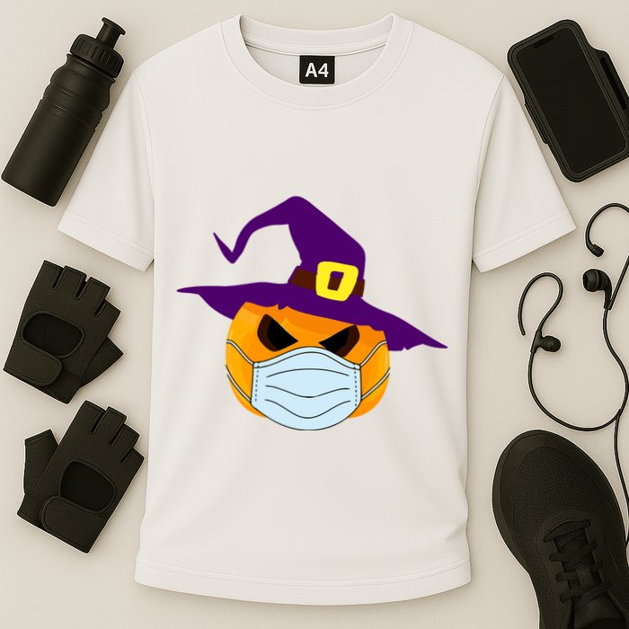 Halloween Jack O Lantern Masked Up Cooling Performance Crew T-Shirt