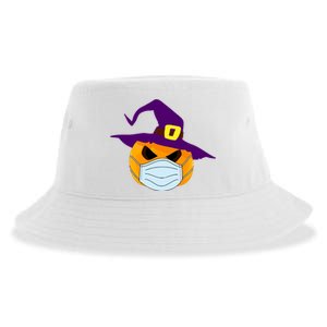 Halloween Jack O Lantern Masked Up Sustainable Bucket Hat