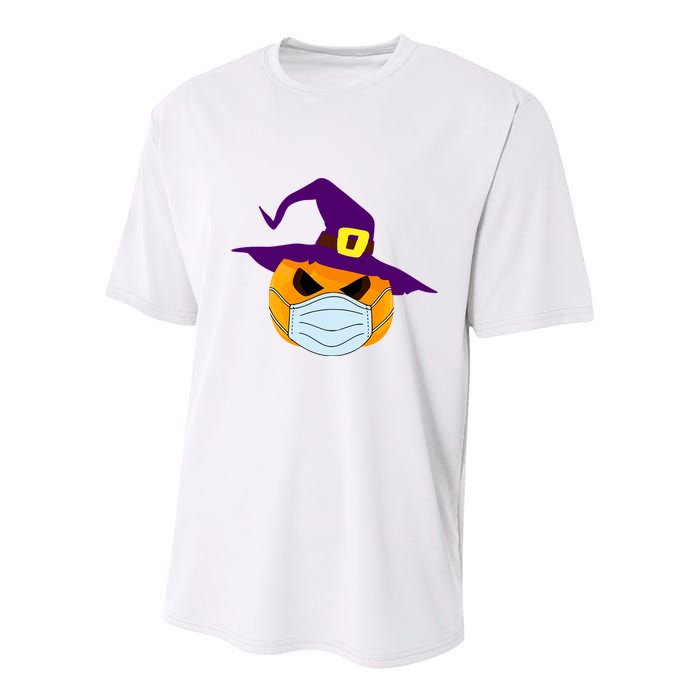 Halloween Jack O Lantern Masked Up Youth Performance Sprint T-Shirt