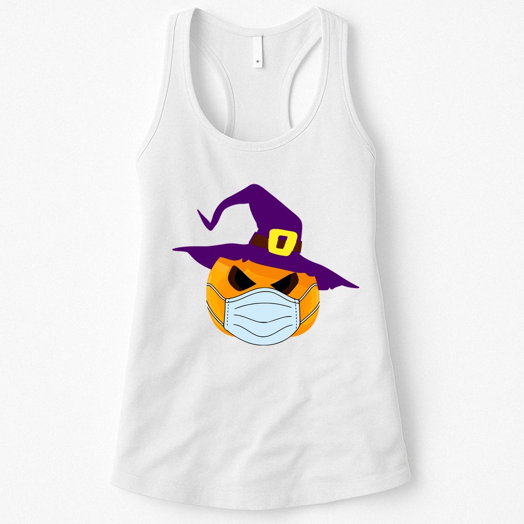Halloween Jack O Lantern Masked Up Womens Tank Top