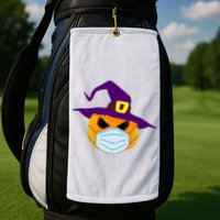Halloween Jack O Lantern Masked Up Golf Towel